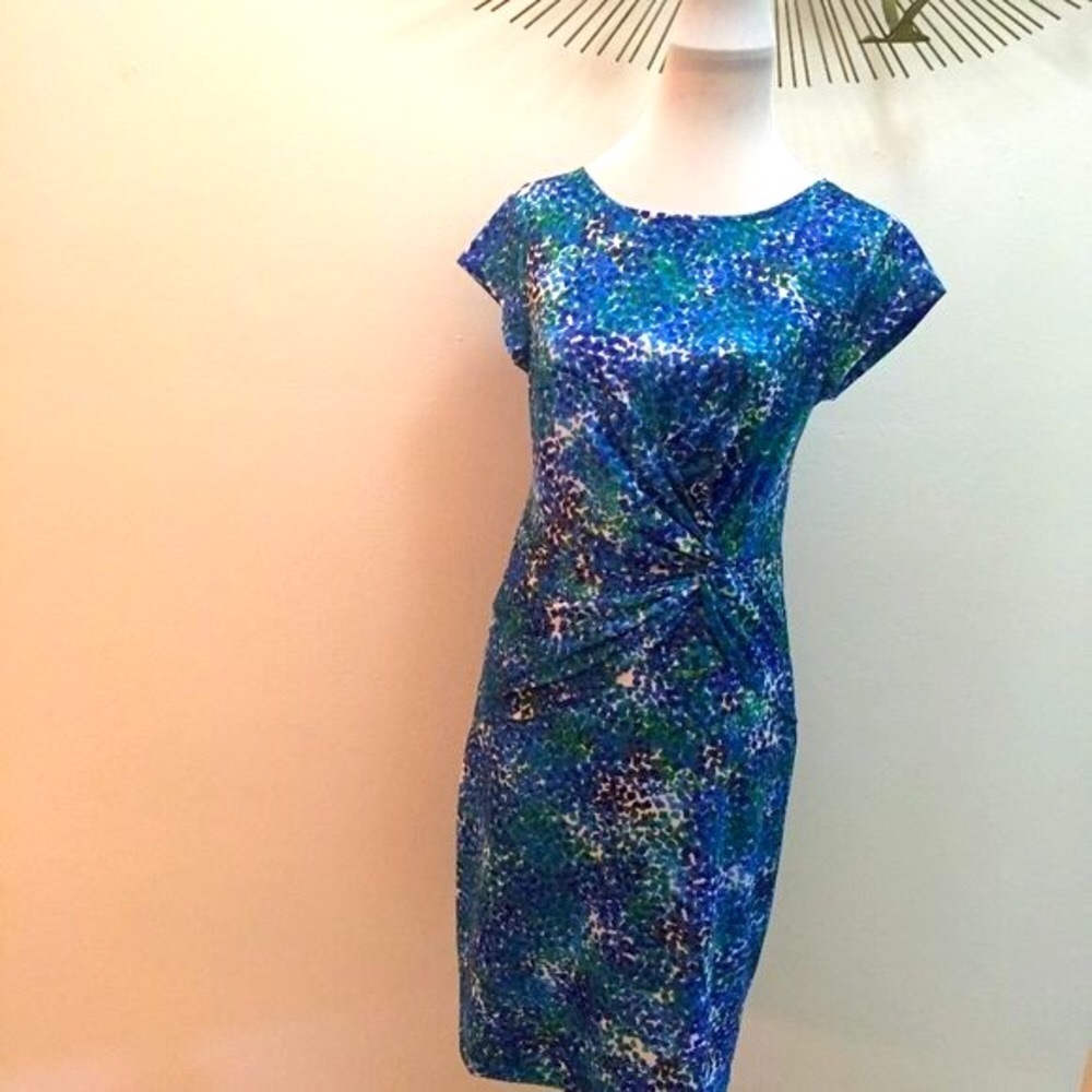 Blue, Green, & White Dress S